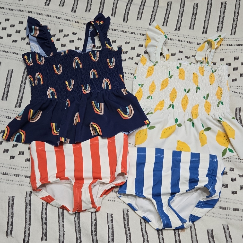 Hanna Andersson Navy and White Toddler Swimwear